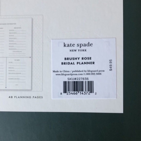 Kate Spade New York Bridal Planner - Brushy Rose Bridal Planner (NWT) - Picture 5 of 16